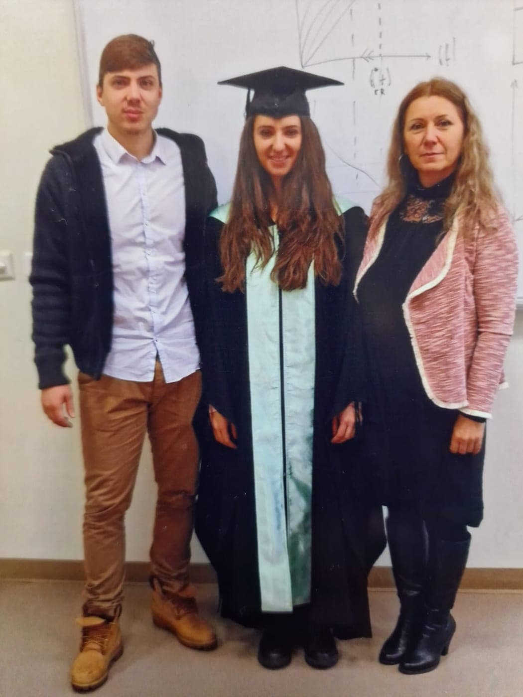 My graduation, with my brother and our mom