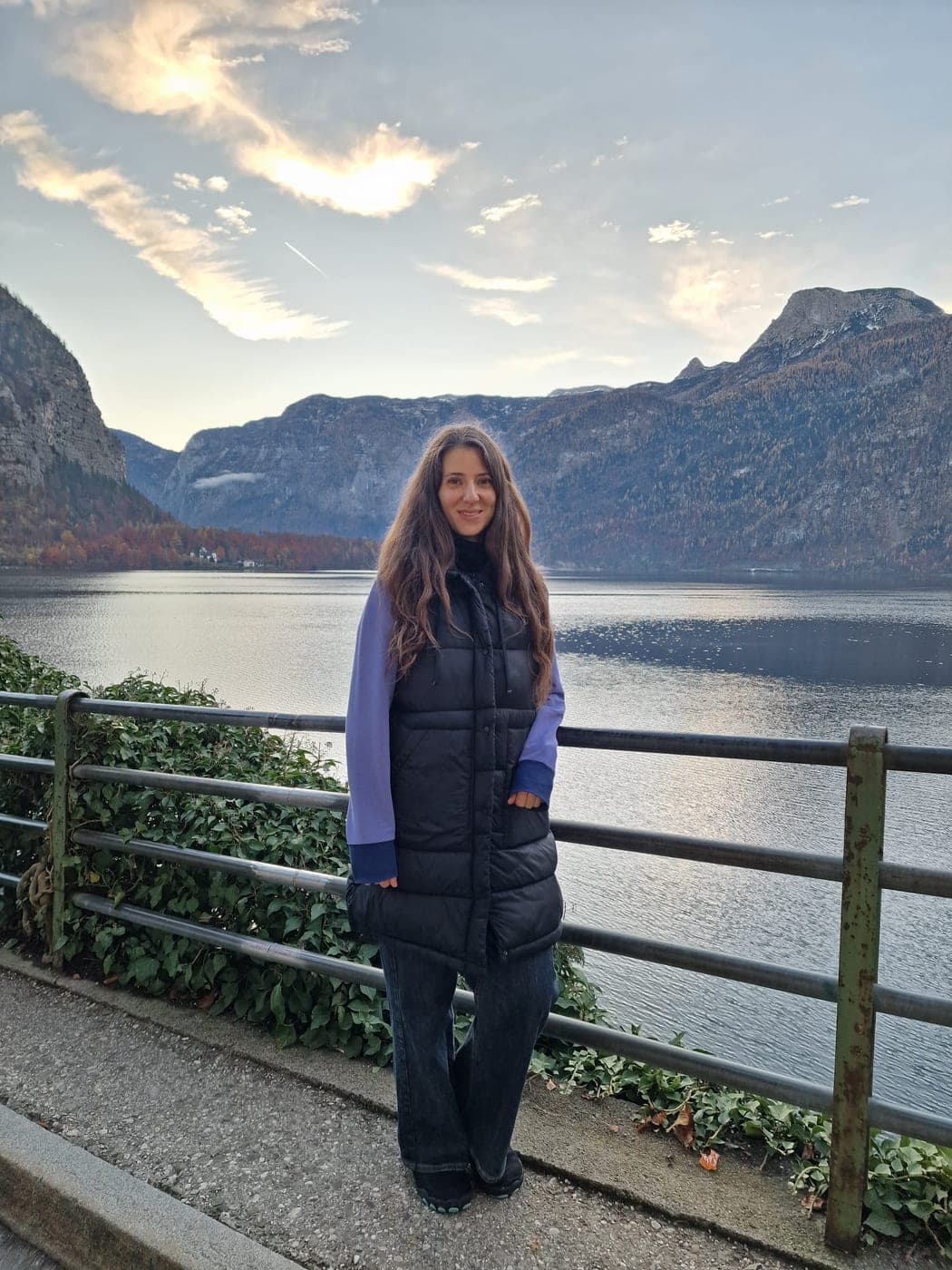 Natacha by a lake in Austria