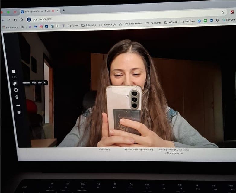 Me on a client call, working remotely