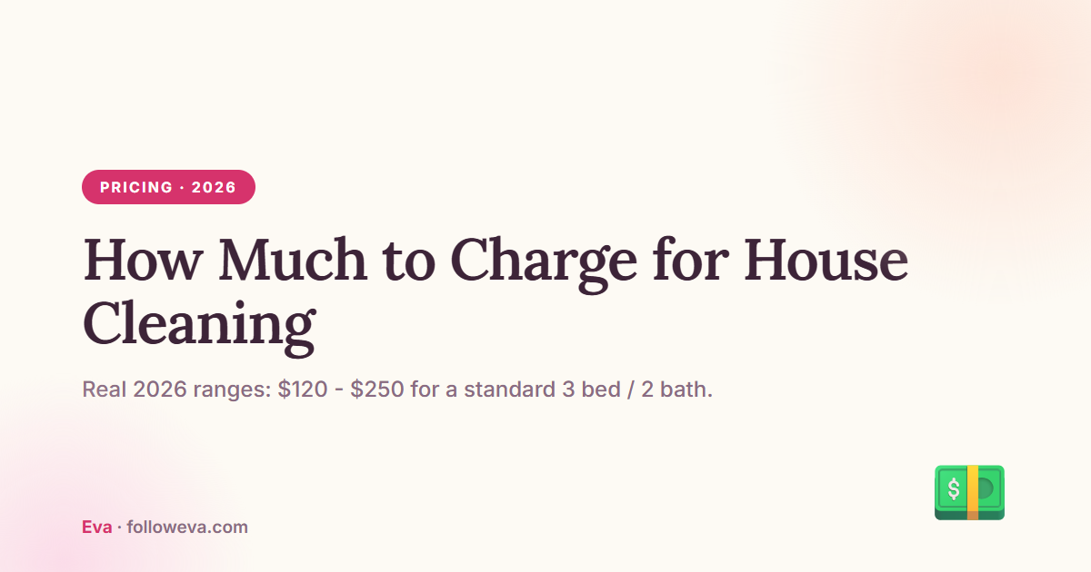 How much to charge for house cleaning: 2026 pricing guide